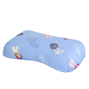 全棉乳胶枕头套蝴蝶形58x35美容枕套 单人弓型月牙形纯棉枕套一对