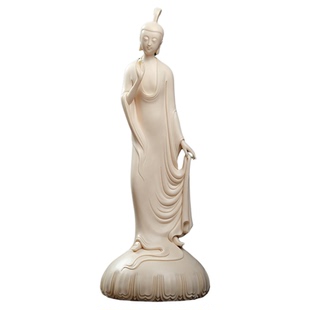 东方泥土《云水涟心》收藏艺术白瓷雕塑工艺品 省大师郑建忠作品