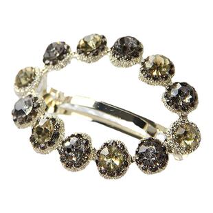 水钻发夹后脑勺一字夹半扎发发卡头饰简约气质弹簧夹小号顶夹横夹