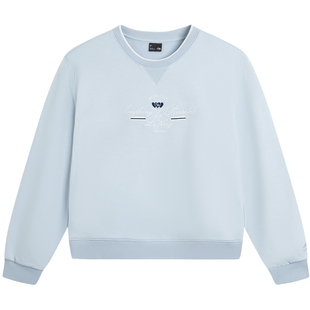 李宁运动服 运动生活系列 女款内里加绒保暖御寒宽松套头无帽卫衣