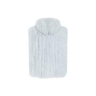 Kroche 云端糯绒 100%狐狸毛 立领简约皮草马甲短款保暖外套