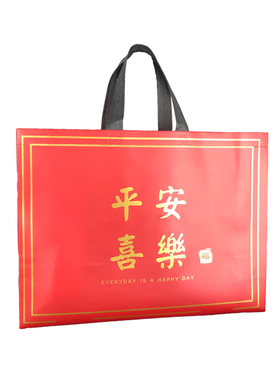 无纺布手提袋子国潮红色包装袋过年礼物袋子新年春节喜庆礼品袋