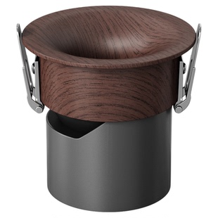 宋代美学新中式胡桃木洗墙天花灯中古风嵌入式木纹射灯防眩光筒灯