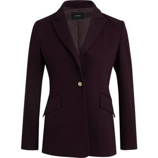 [温暖通勤]LANDI戗驳领磨毛收腰西装套装女西服外套2025冬新品