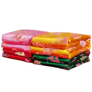 婚庆被面子杭州丝绸织锦龙凤百子图全花老式七彩结婚被面加厚加宽