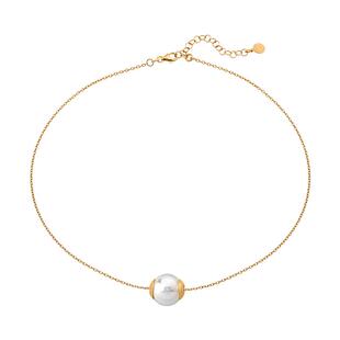 MAJORICA美娇丽佳手作珍珠项链简约锁骨链轻奢14mm手作珍珠