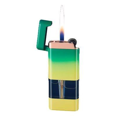 锌合金潮流明火可视气仓打火机
