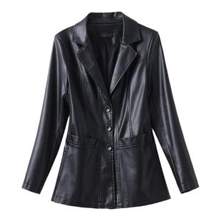 海宁真皮皮衣女短款小个子修身韩版显瘦皮夹克女绵羊皮西服外套潮