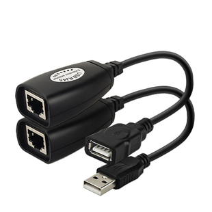 阿卡斯 USB2.0网线延长器USB转RJ45网口USB信号放大器线50米100米150米增强USB网络延长线