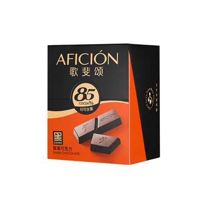歌斐颂85%黑巧克力原装纯可可解馋烘焙代餐网红零食健身囤货3盒装