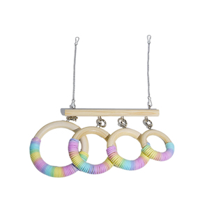 【宠大条】鹦鹉玩具吊环秋千站杆虎皮牡丹玄凤玩耍解闷鸟笼装饰品