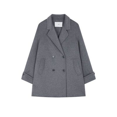 XWI欣未含羊毛假两件拼色针织衫女秋季怀旧美学慵懒松弛套头上衣