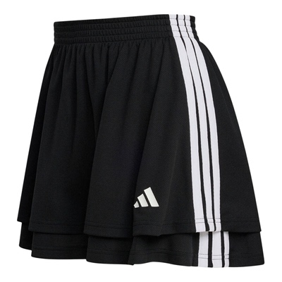 阿迪达斯短裙女2026夏季款复古百搭双层足球风休闲运动半身JY7632