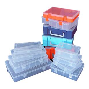 长方形透明塑料样品盒配件箱零件电子元件盒小卡片维修工具收纳盒