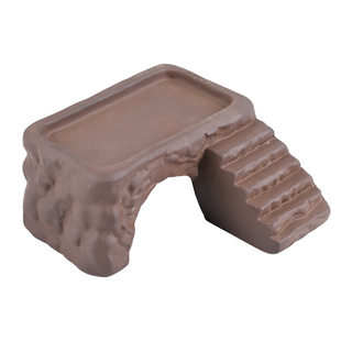 乌龟专用晒背爬台躲避一体龟缸陶瓷爬梯躲避休息平台龟箱造景用品