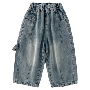 男童裤子儿童牛仔裤2026春装新款韩版春季长裤男孩休闲宽松裤子潮