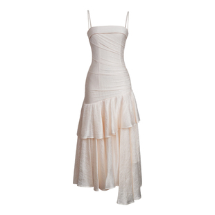 签儿2025年春季不规则收腰鱼尾吊带裙小众设计仙女度假连衣裙女夏