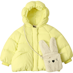 宝宝羽绒服加厚中小儿童装1-3-6-8岁女童羽绒服外套[送包包]23227