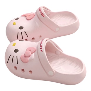 HelloKitty洞洞鞋女款夏季2026新款外穿包头EVA厚底防滑凉拖鞋女