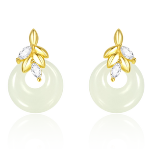 宫主岁岁平安穗穗耳环耳钉和田玉新中式国风高级礼物