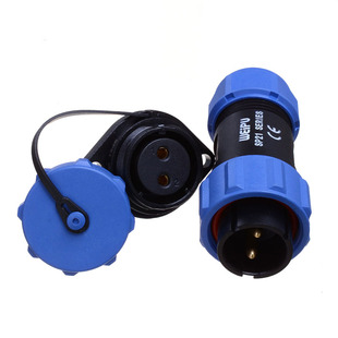 威浦 防水航空插头连接器 SP2110/P+SP2113/S【2-12芯】两孔法兰