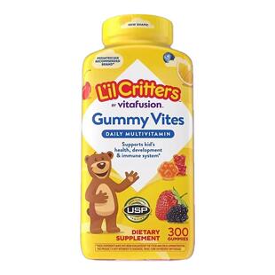 现货仓 美国Lil Critters丽贵儿童复合维生素软糖300粒小熊糖多维
