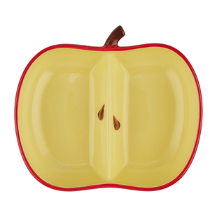 可爱水果小吃盘分格盘子家用陶瓷水果盘吃火锅的蘸料碟调味料碟子