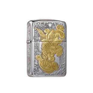 zippo打火机1941复刻双色貔貅官方正版雕刻煤油防风男士收藏礼物