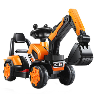 发顺丰+免安装95% 儿童电动车挖掘机玩具车可坐人遥控挖土机童车