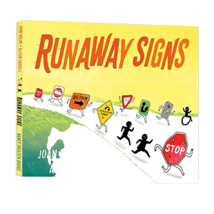 逃跑的路牌 英文原版 Runaway Signs 精装 趣味识路标 趣味图画故事书 亲子共读儿童绘本 英文版 Joan Holub 进口英语原版书籍