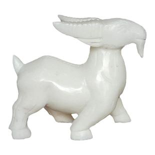 天然白玉阿富汗玉羊 生肖羊摆件 招财纳福吉祥如意玉石羊家居摆件