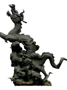 大型铸铜动物雕塑定制玻璃钢龙行天下雕像旅游区城市园林景观摆件