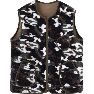 两面穿迷彩咸菜黄马甲