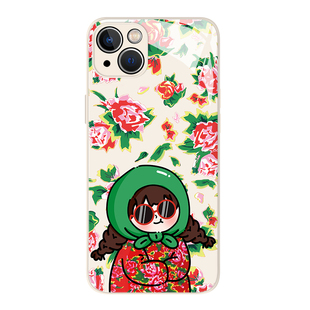 富婆大花袄适用华为mate60pro手机壳nova11荣耀100东北大花布90公主请发财p50女款magic5新款80/40/30/10/9/8