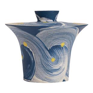 圭隐堂牧渔景德镇纯手工陶瓷盖碗手绘悬停泡茶碗复古分茶器手抓碗