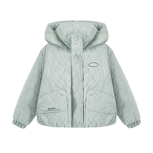 【杜邦轻棉衣】半度闲女童轻棉服连帽外套秋冬装加厚儿童冬季棉衣