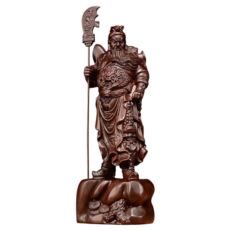 黑檀木佛像实木雕刻武财神开业