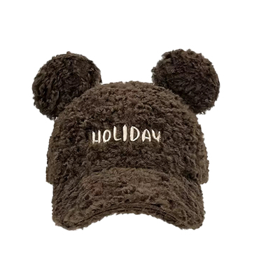 儿童棒球帽子小熊2025新款冬季大男孩鸭舌痞帅气炸街独特超好看的