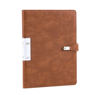 A4磁吸文件夹定制logo多功能经理夹简约商务皮质销讲夹量房本办公销售谈单夹展业夹会议垫板夹板资料夹签约本