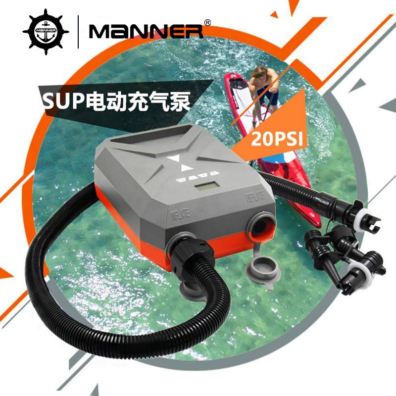 12V车载高压增压泵SUP桨板电动充气泵橡皮艇皮划艇打气泵充气帐篷