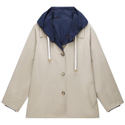 OCHIRLY欧时力两面可穿风衣外套