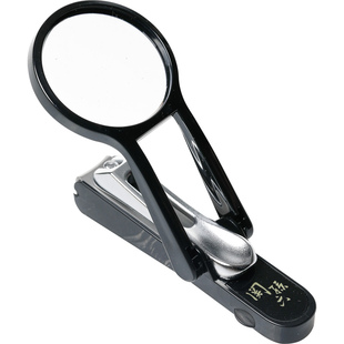 日本进口指甲剪防飞溅老人指甲刀高档单个带放大镜指甲钳去死皮剪