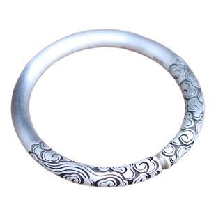 999男士款如意金箍棒银手镯纯银紧箍咒复古文艺祥云定做刻字手环