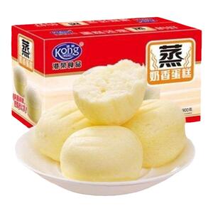 港荣蒸蛋糕无蔗糖整箱零食面包奶香蓝莓味散装蛋糕点心西式糕点