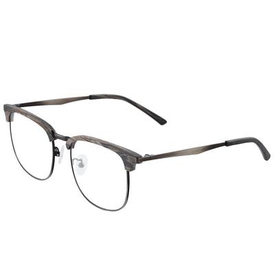 木川半框眼镜男款黑框大脸镜架女