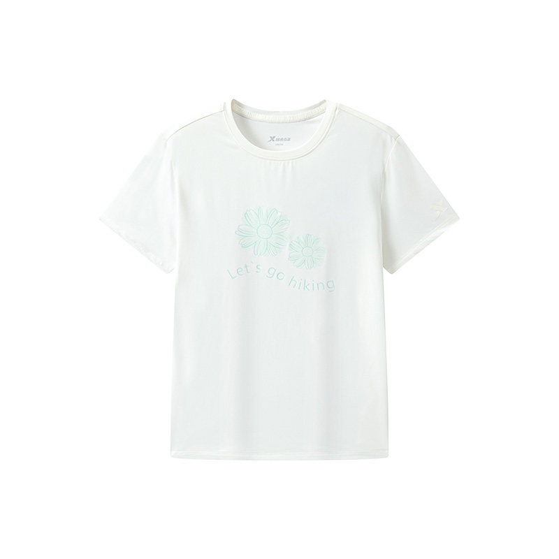 特步童装儿童短T女童夏季款纯棉吸汗中大童学生休闲亲肤短袖上衣