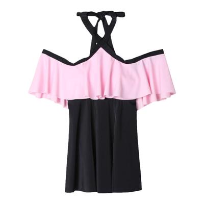 安莉芳露肩小香风es0925分体泳衣