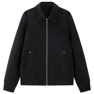 太平鸟男装翻领绵羊毛行政夹克