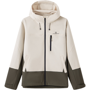 黄山彩壳夹克女秋2025新款连帽女装短款外套防风防泼水男