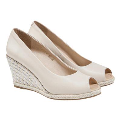 厚底单鞋女休闲坡跟渔夫鞋通勤鞋